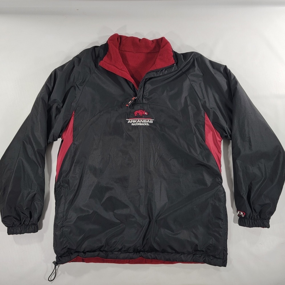 Pro Player Mens Full Zip Reversible Fleece‎ Jacket Arkansas Razorbacks - Size S